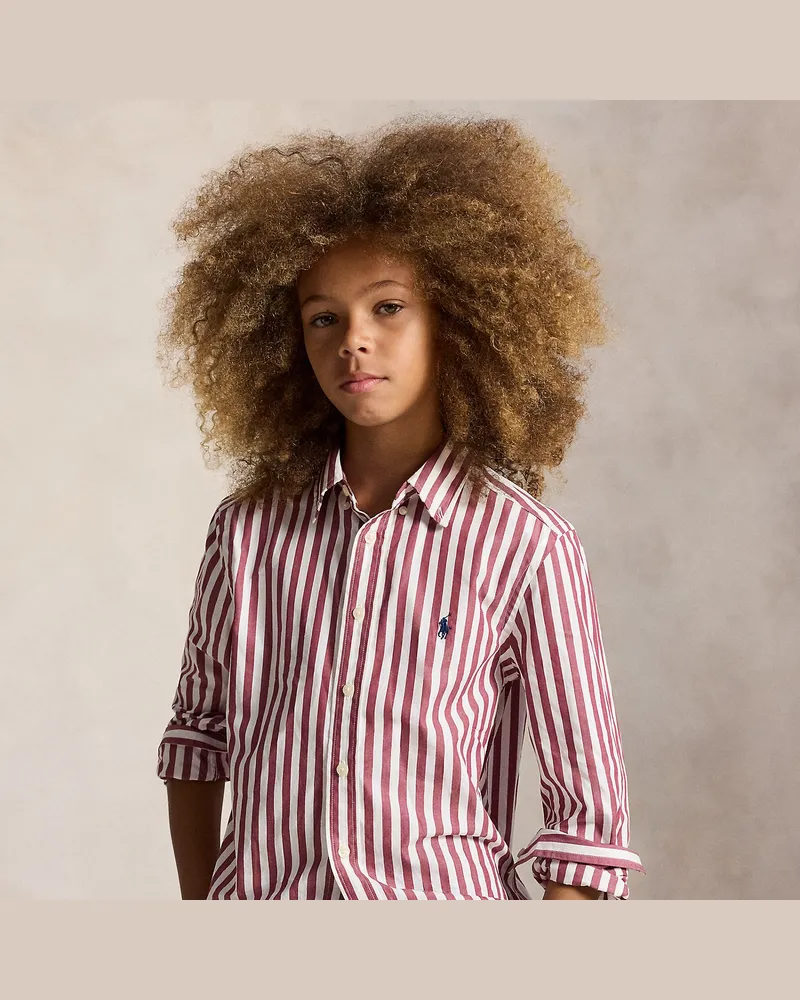 Ralph Lauren Gestreiftes Baumwollpopelinehemd Multi