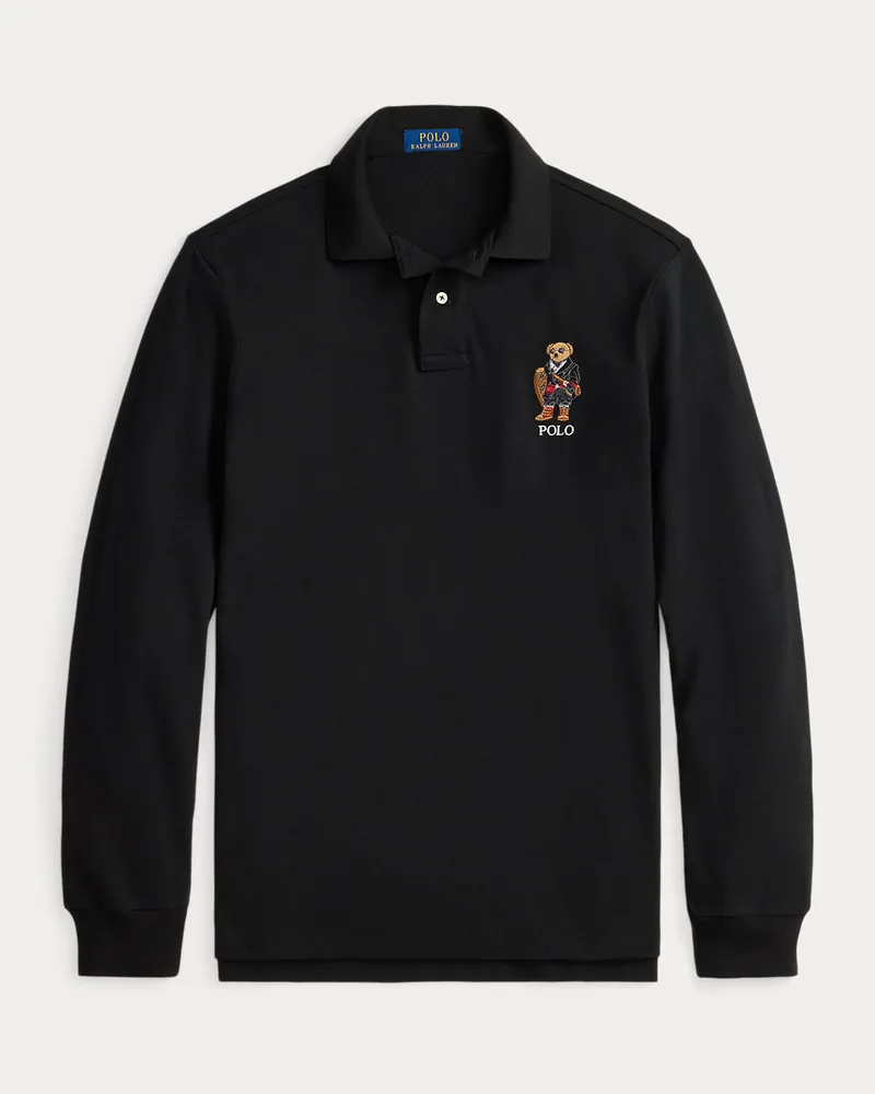 Ralph Lauren Classic-Fit Piqué-Poloshirt Black