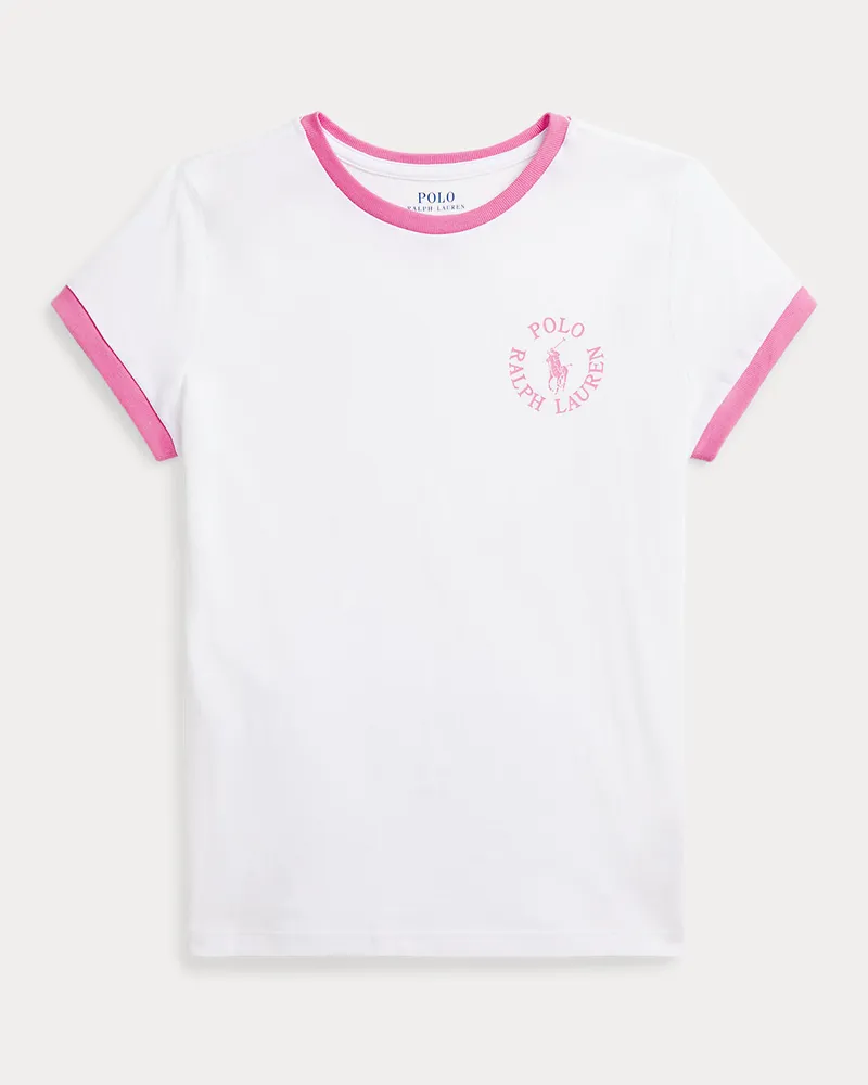 Ralph Lauren Baumwoll-T-Shirt mit Big Pony und Logo White