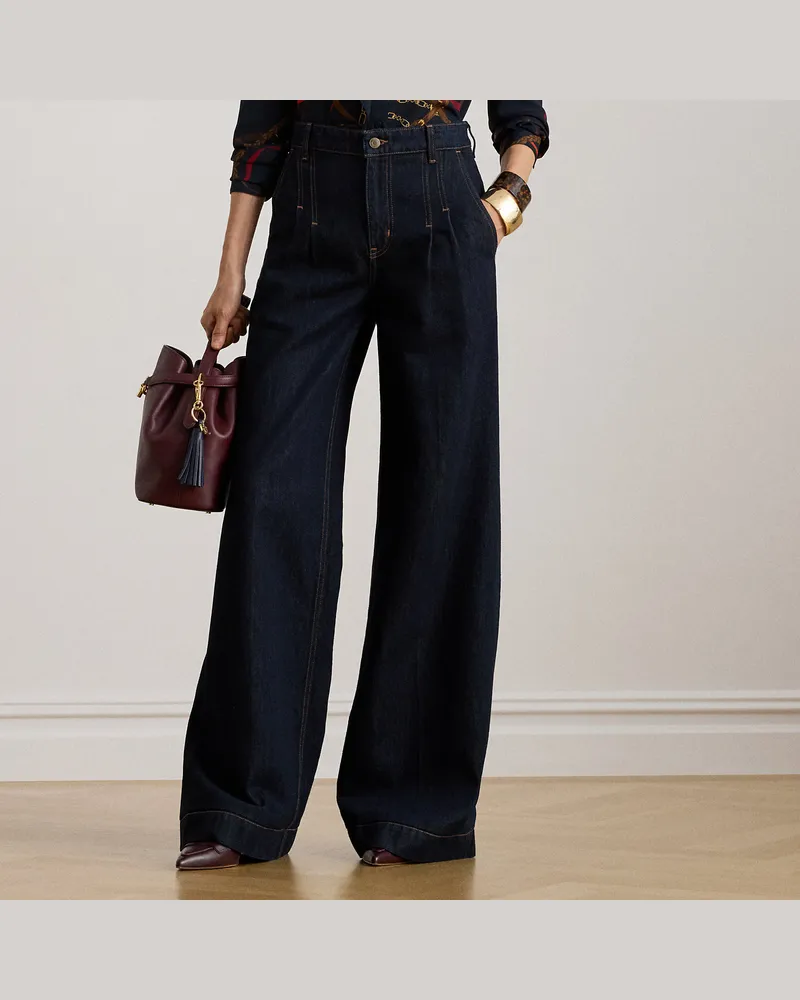 Ralph Lauren Jeans mit hoher Leibhöhe und weitem Bein Blue
