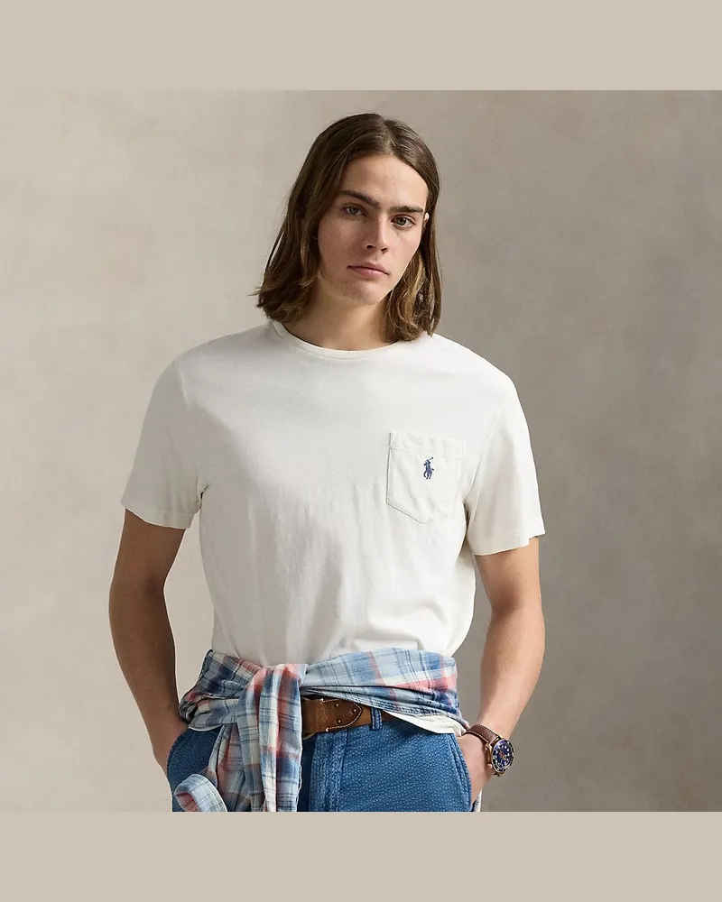 Ralph Lauren Standard-Fit T-Shirt mit Tasche White