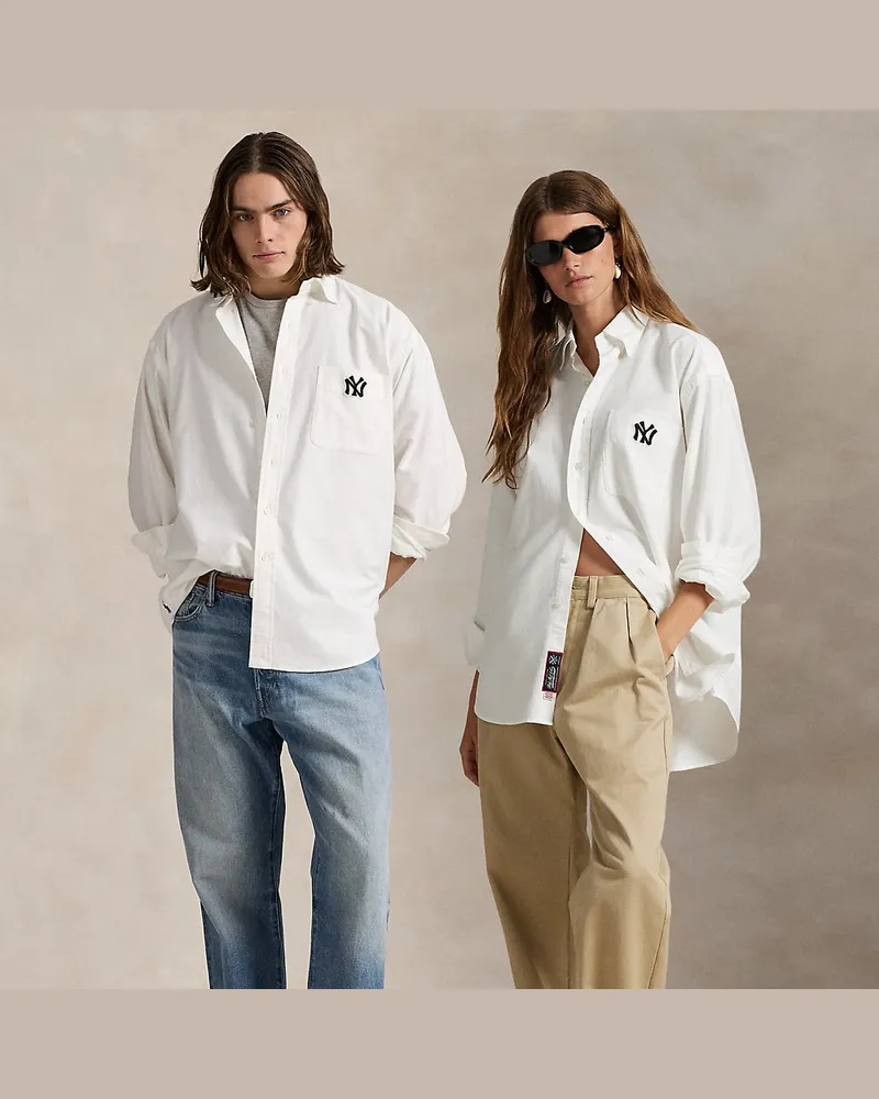 Ralph Lauren Big-Fit Shirt Polo  Ralph Lauren Lauren Yankees White