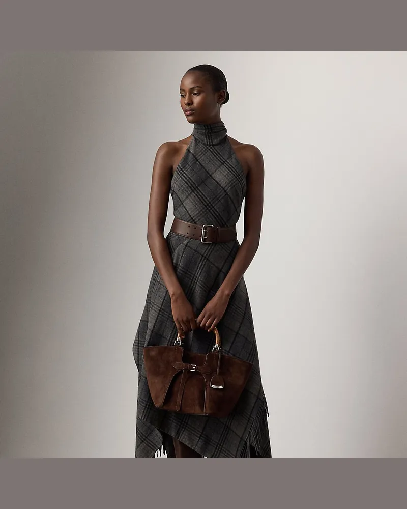 Ralph Lauren Karierter Rock Hadiah aus Wolle Grey