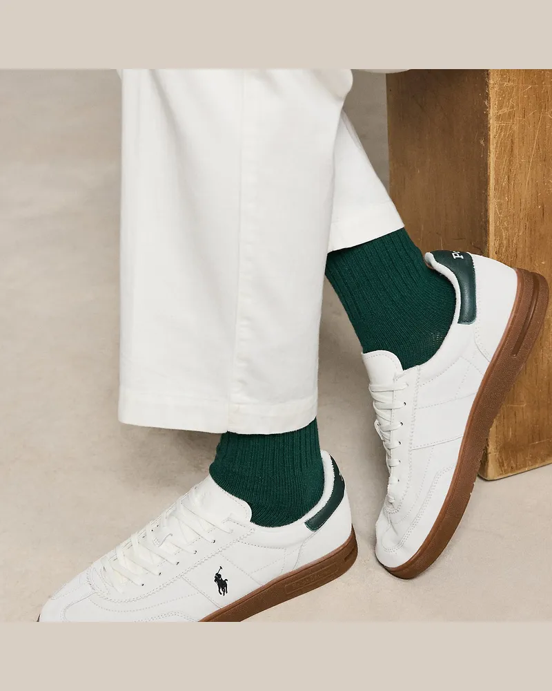 Ralph Lauren Sneaker Bedford aus Wildleder White