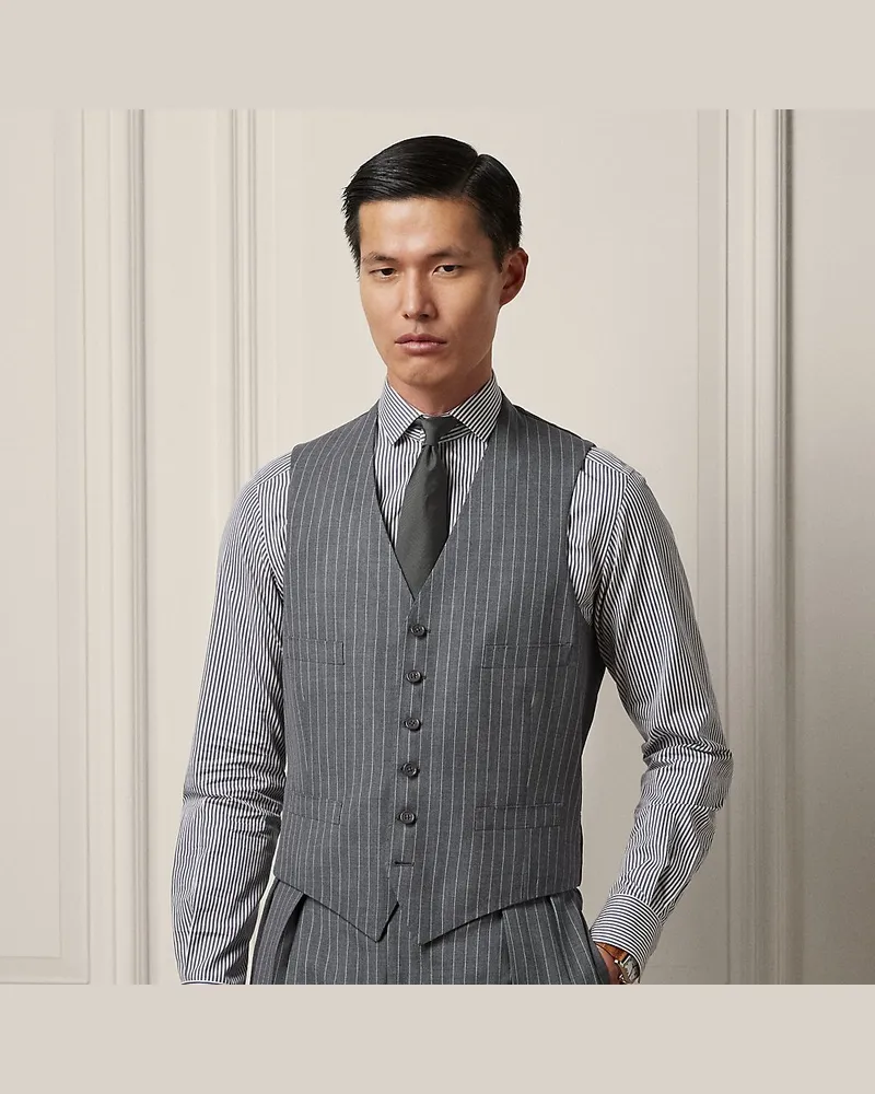 Ralph Lauren Gestreifte Weste aus Wollgemisch Cream