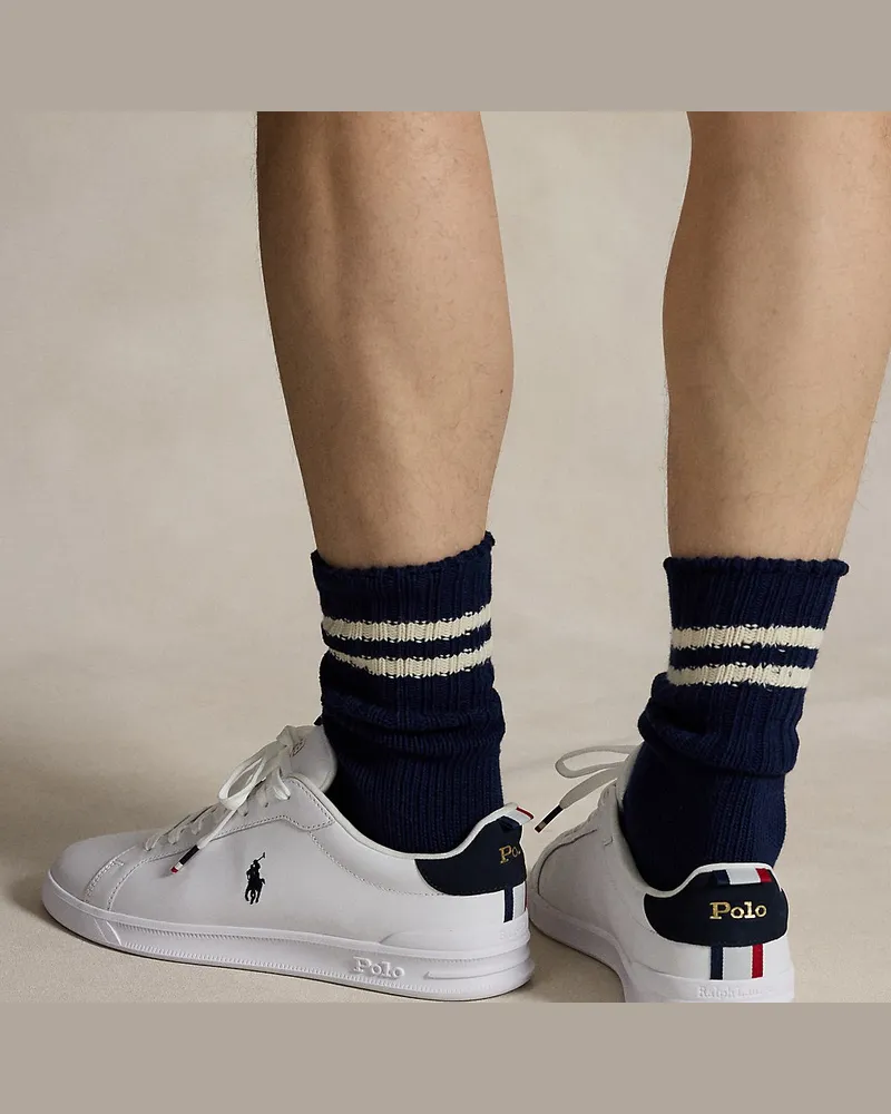 Ralph Lauren Leder-Sneaker Heritage Court II White