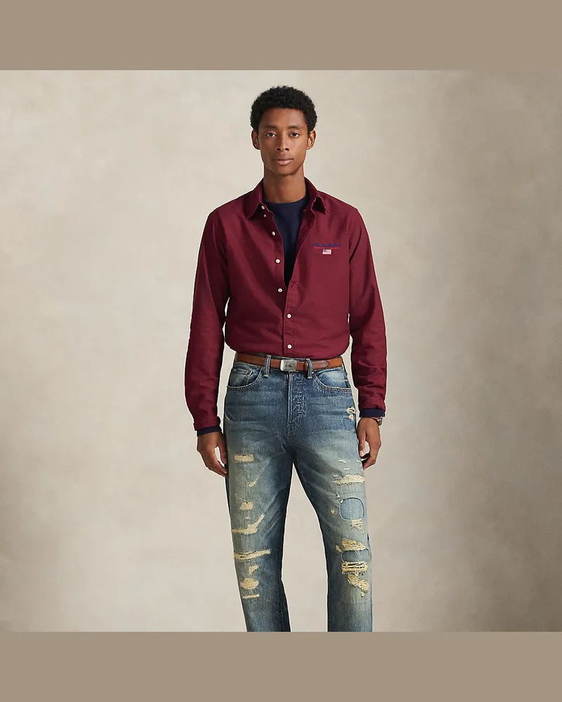 Ralph Lauren Custom-Fit Oxfordhemd Polo Sport Red