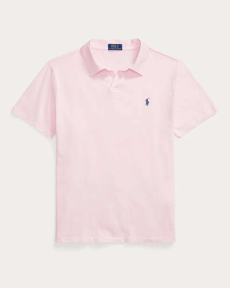 Ralph Lauren Standard-Fit Baumwoll-Leinen-Poloshirt Pink