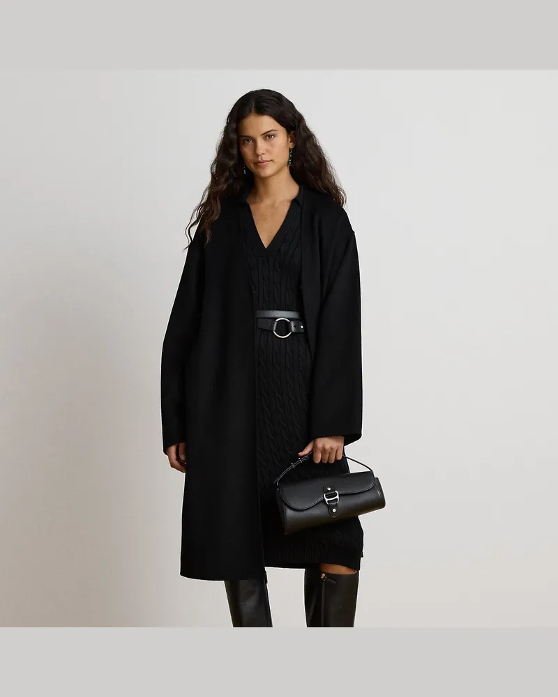 Ralph Lauren Mantel aus beidseitiger Wollmischung Black