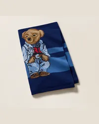 Ralph Lauren Home Denim-Tagesdecke mit Polo Bear Blue