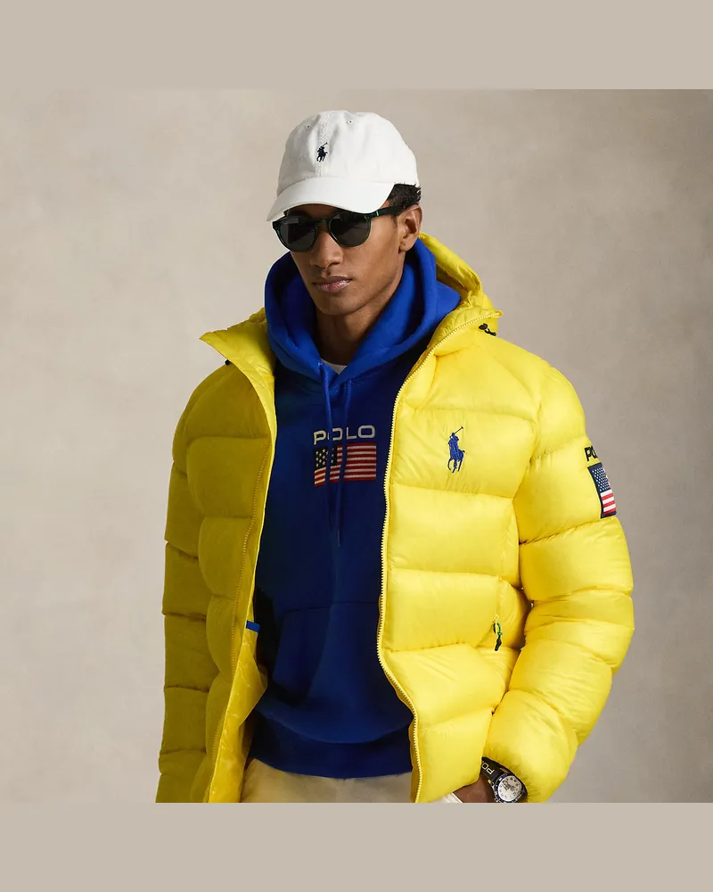 Ralph Lauren Die Daunenjacke Hawthorne mit US-Flagge Yellow