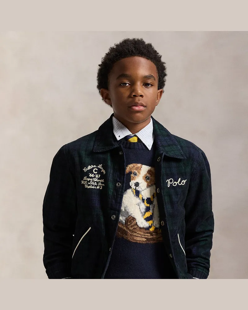 Ralph Lauren Karierte Jacke aus Kordsamt Multi
