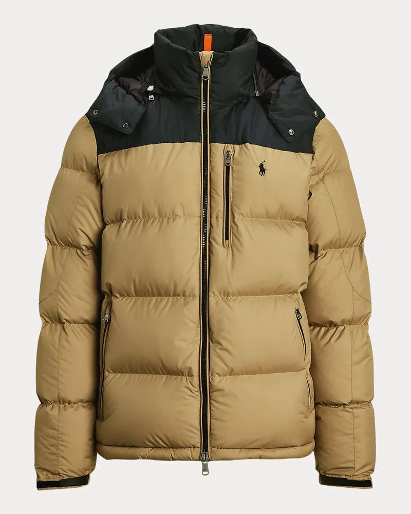 Ralph Lauren Die Color-Block-Daunenjacke Gorham Brown