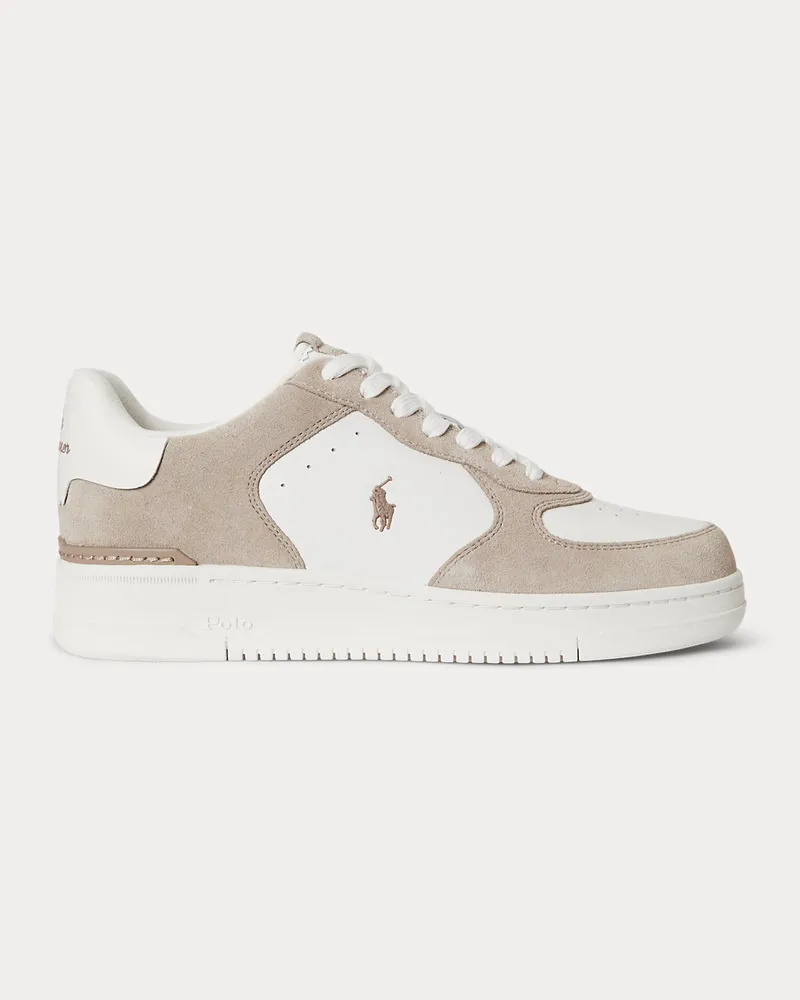 Ralph Lauren Leder-Wildleder-Sneaker Masters Court Tan