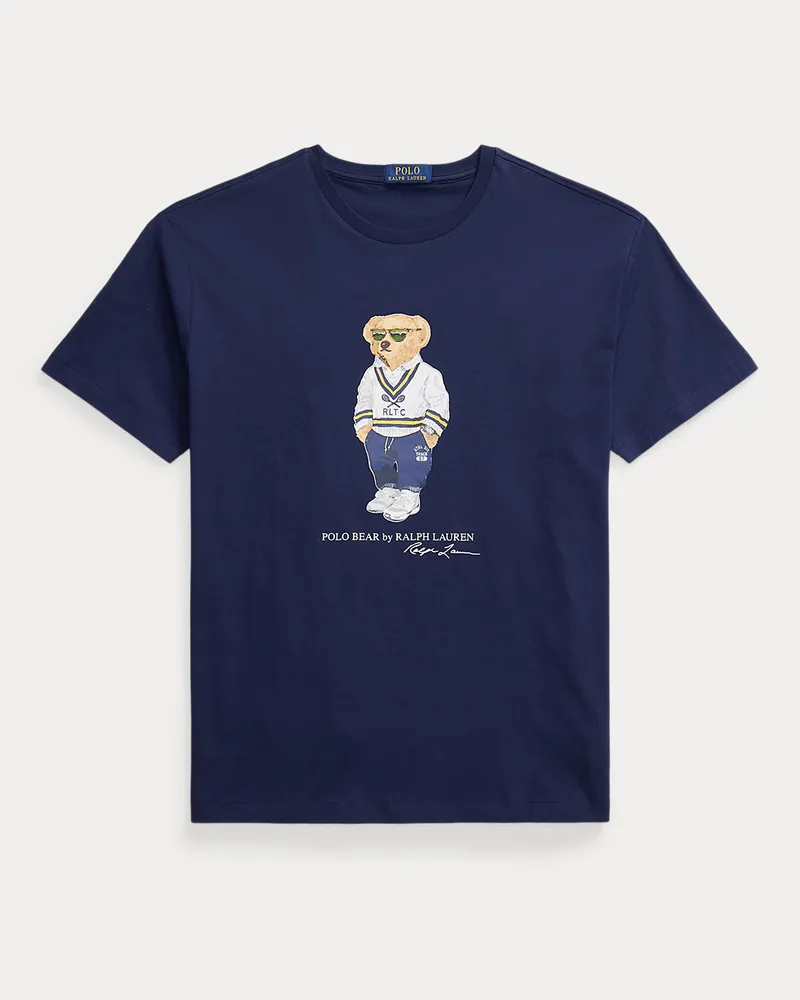 Ralph Lauren Classic-Fit Jersey-T-Shirt mit Polo Bear Blue