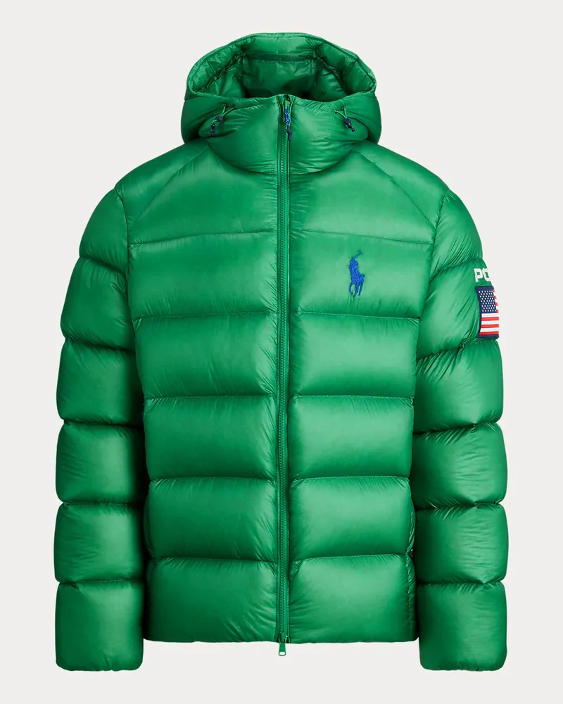 Ralph Lauren Die Daunenjacke Hawthorne mit US-Flagge Green