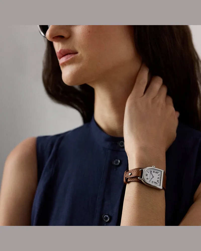 Ralph Lauren Uhr mit Edelstahlgehäuse White