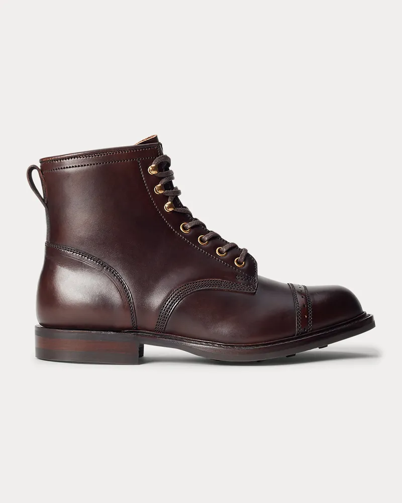 Ralph Lauren Stiefel aus handpoliertem Leder Brown
