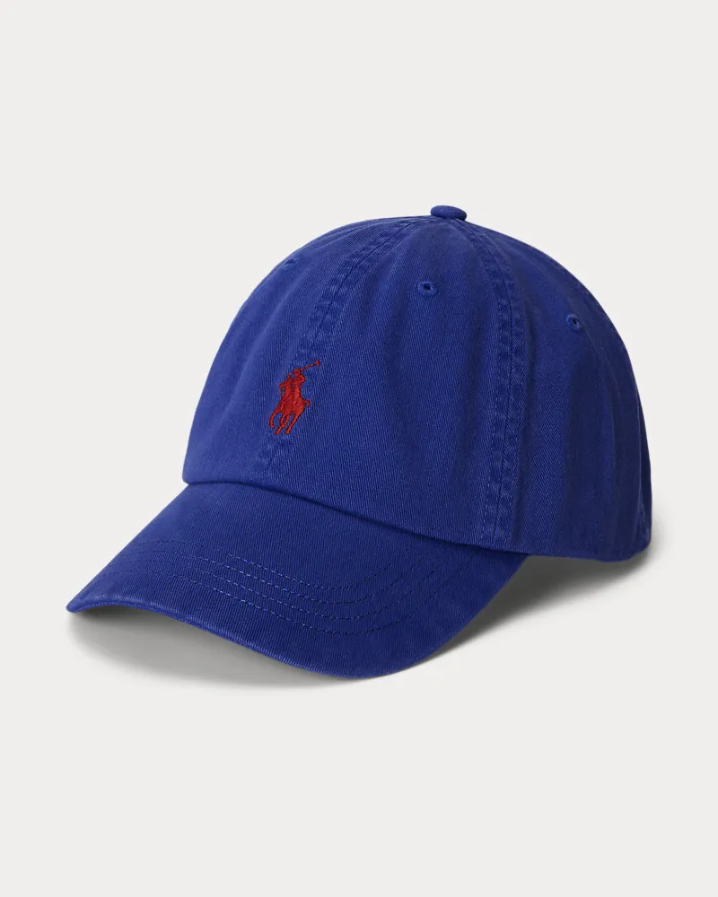 Ralph Lauren Bestickte Baseballkappe aus Twill Blue