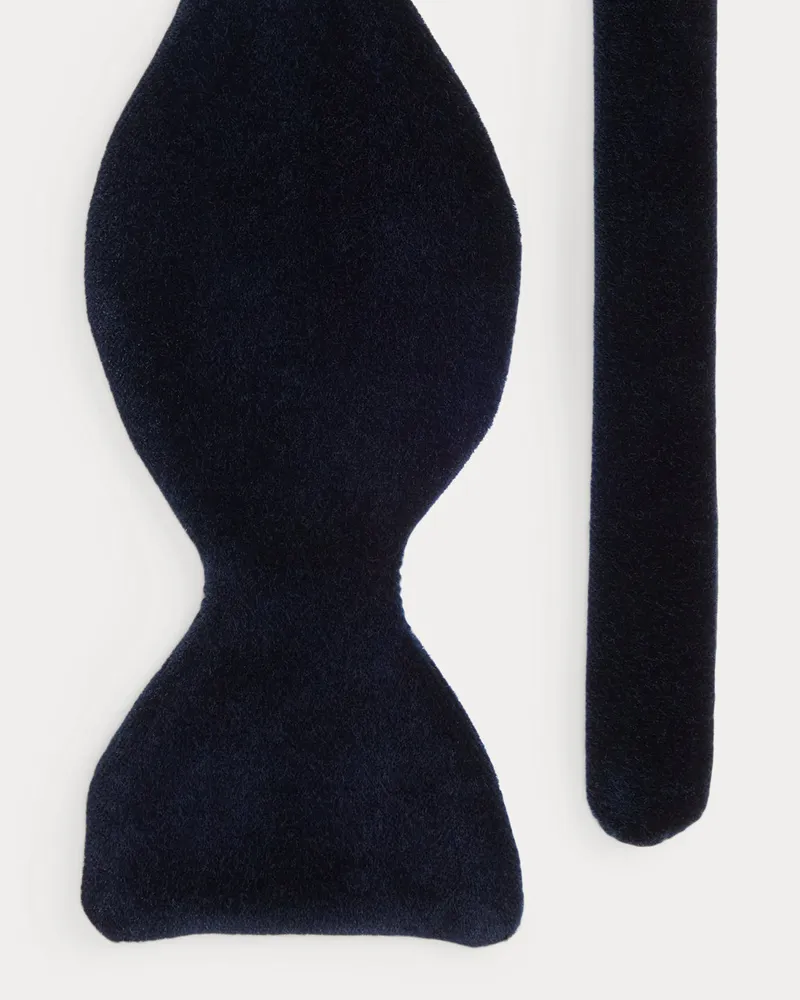 Ralph Lauren Fliege aus Samt und Peau de Soie Blue