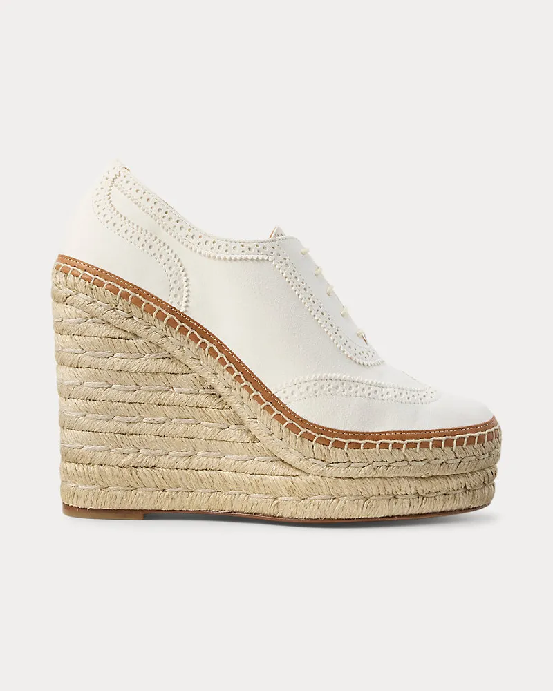 Ralph Lauren Espadrille Barlowe aus Ziegenwildleder Cream