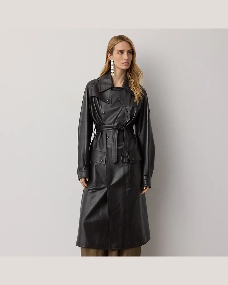 Ralph Lauren Trenchcoat Bailey aus Lammleder Brown