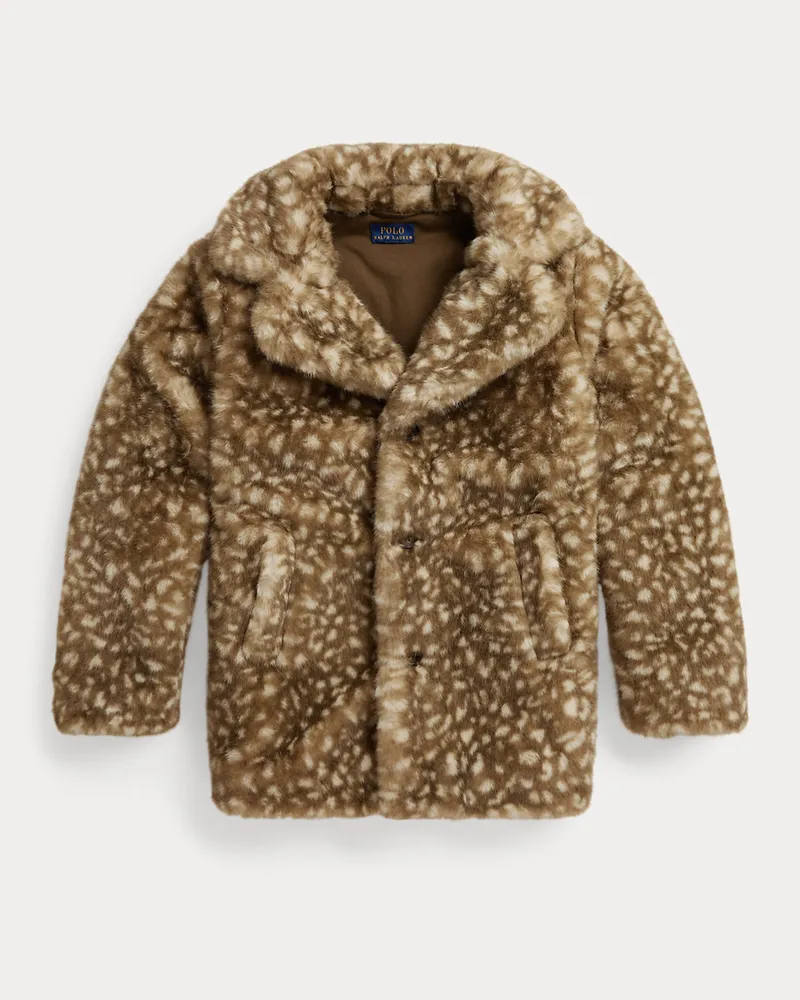 Ralph Lauren Teddy-Fleece-Jacke mit Rehkitz-Muster Multi