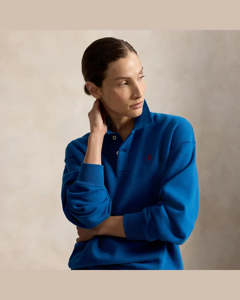 Ralph Lauren Fleecepullover mit Polokragen Blue