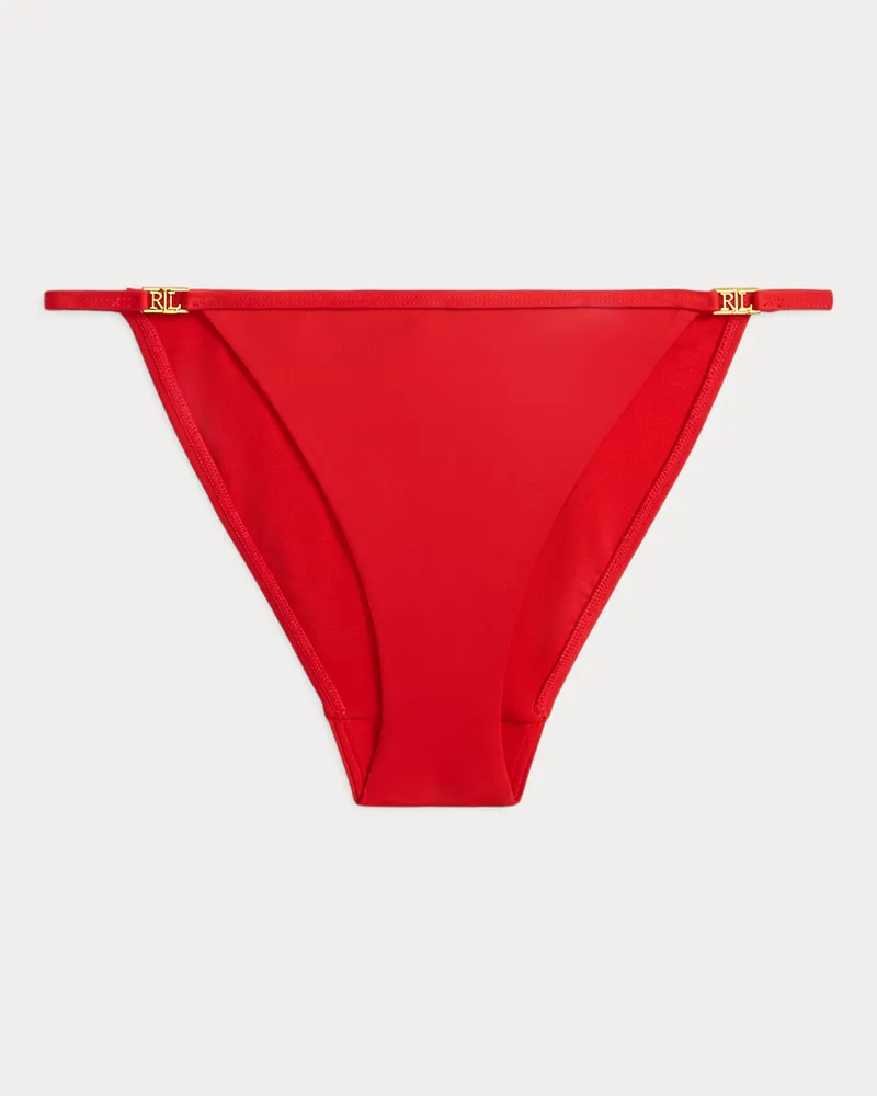 Ralph Lauren Bikinihose mit Logo-Besatz Red