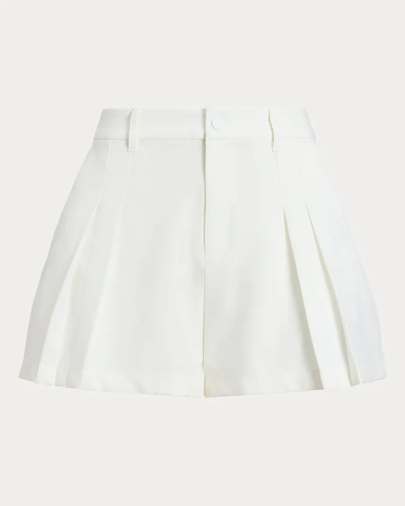 Ralph Lauren Bundfaltenshorts aus Stretch-Twill White