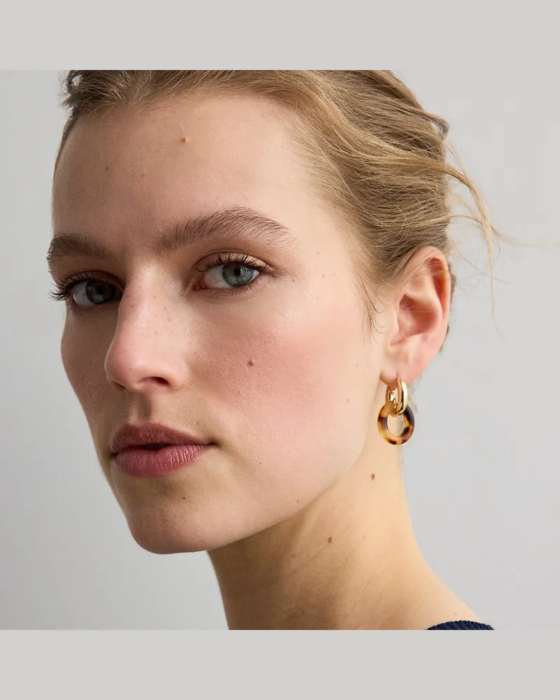 Ralph Lauren Vergoldete Ohrhänger mit Schildpatt Gold