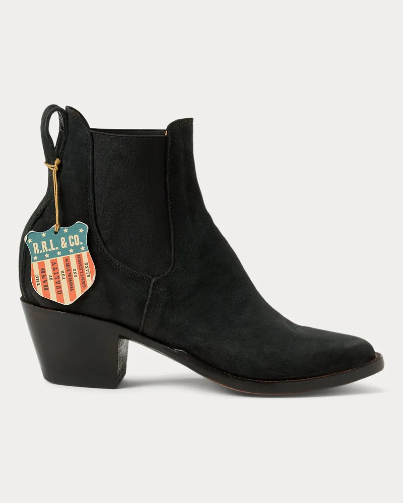 Ralph Lauren Chelsea-Stiefel Plainview aus Wildleder Black