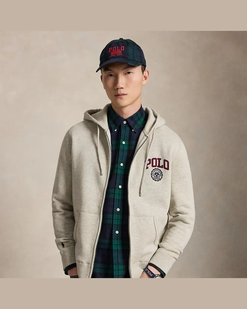Ralph Lauren Fleece-Kapuzenjacke mit Logo Grey