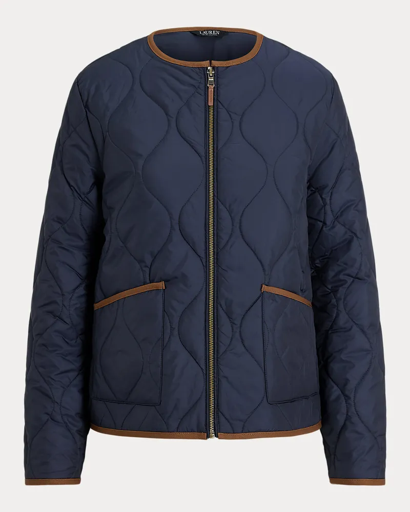 Ralph Lauren Zwiebelsteppjacke mit Twillbesatz Blue