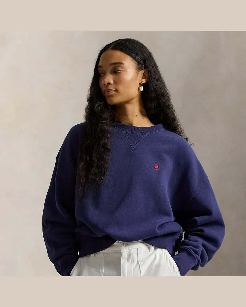 Ralph Lauren Rundhals-Sweatshirt aus Fleece Blue