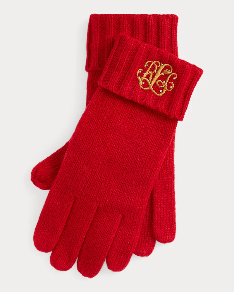 Ralph Lauren Handschuhe mit Logostickerei Red