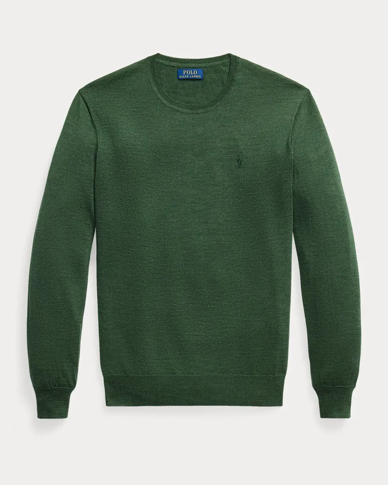 Ralph Lauren Waschbarer Rundhalspullover aus Wolle Green