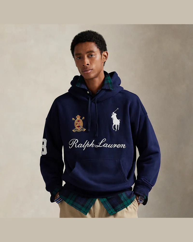 Ralph Lauren Jubiläums-Kapuzenpullover mit Big Pony Blue