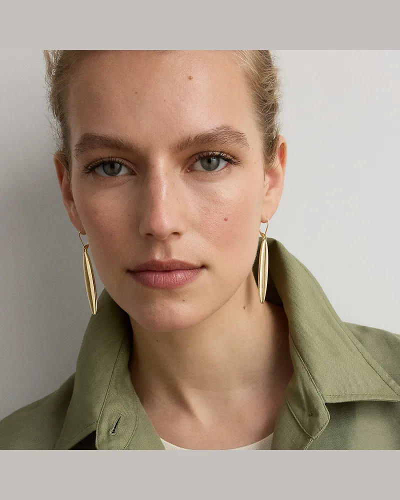 Ralph Lauren Vergoldete Ohrhänger mit Blatt-Anhängern Gold