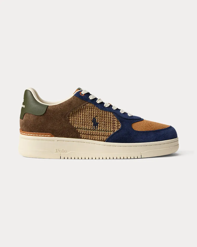Ralph Lauren Wildleder-Tweed-Sneaker Masters Court Multi