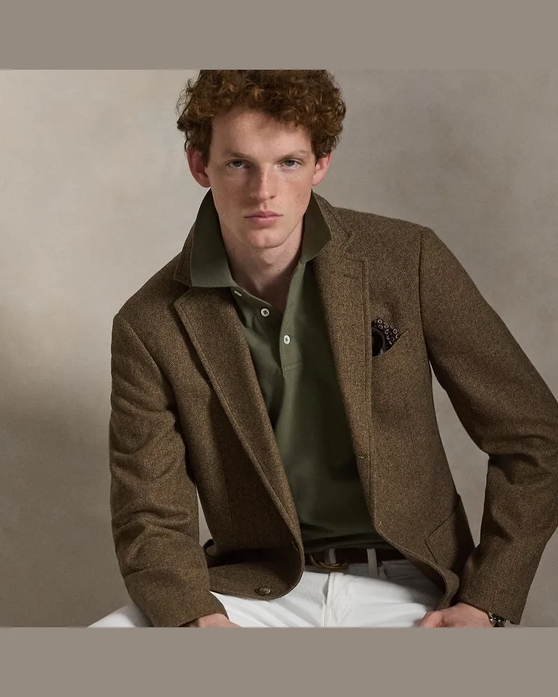 Ralph Lauren Custom-Slim-Fit Piqué-Poloshirt Green