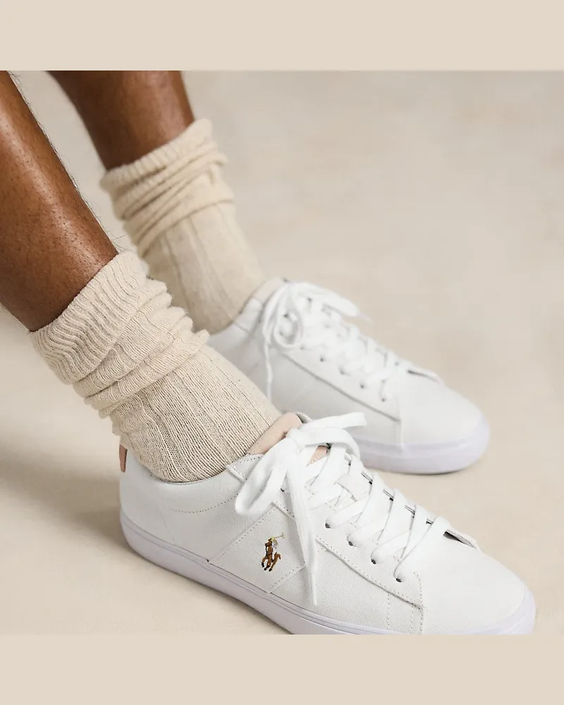 Ralph Lauren Segeltuchsneaker Sayer White