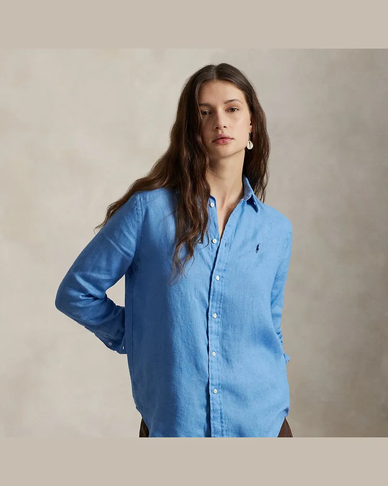 Ralph Lauren Classic-Fit Leinenhemd Blue