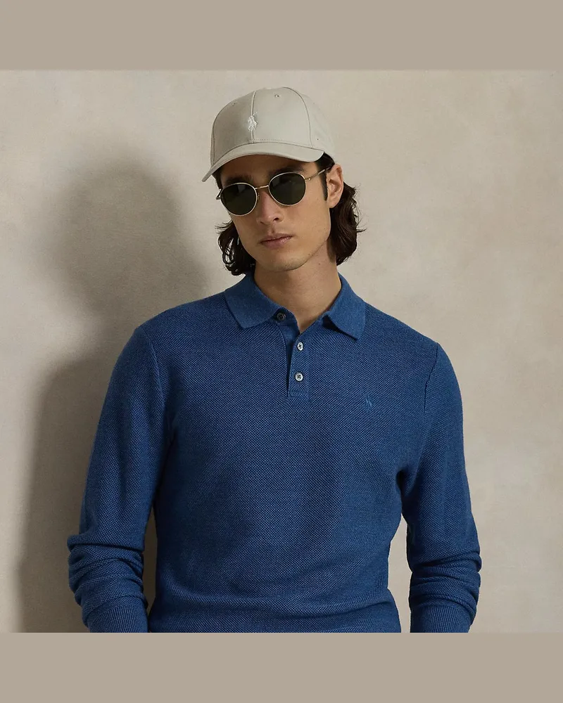 Ralph Lauren Performance-Pullover mit Polokragen Blue