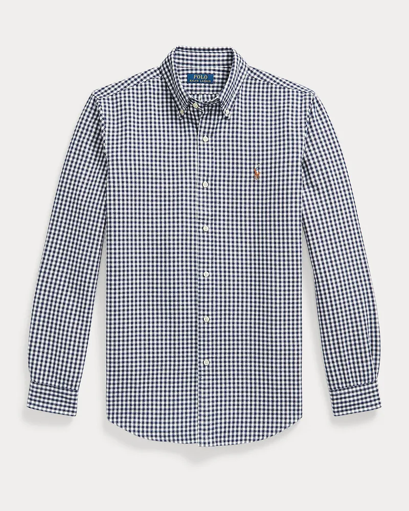 Ralph Lauren Custom-Fit Gingan-Oxfordhemd White