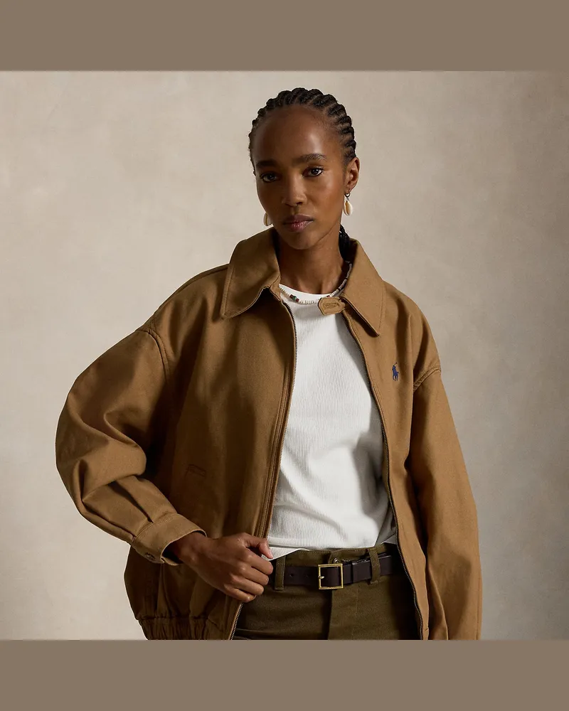 Ralph Lauren Beidseitige Baumwolljacke Tan