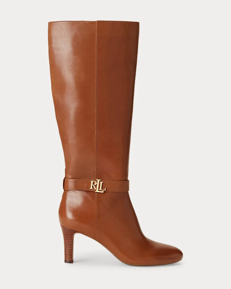 Ralph Lauren Elegante Lederstiefel Ardington Tan