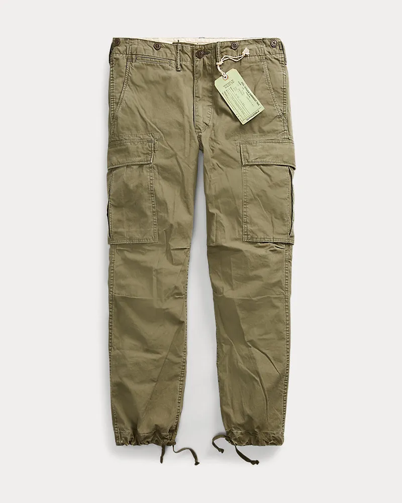 Ralph Lauren Popeline-Cargohose im Military-Look Green