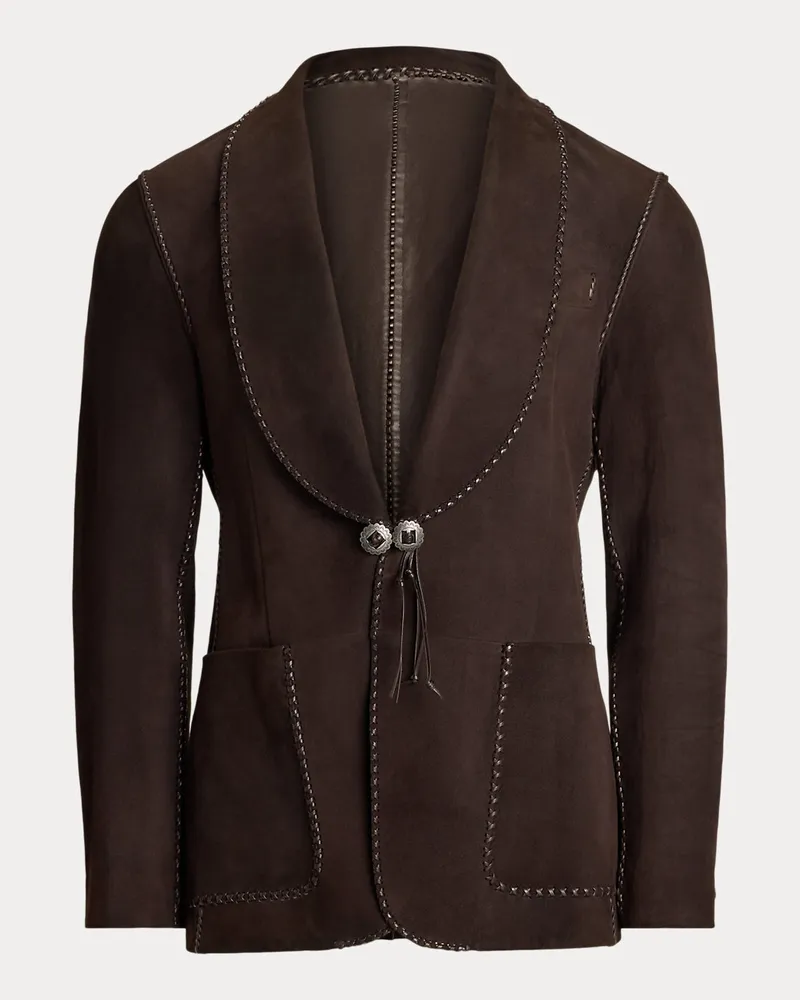 Ralph Lauren Handgeschneiderte Wildlederjacke Kent Brown