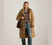 Daunenmantel mit Kapuze und Kunstpelz